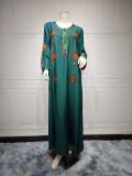 Muslim Women's Abaya Embroidered Abaya Dress Dubai Long Dress