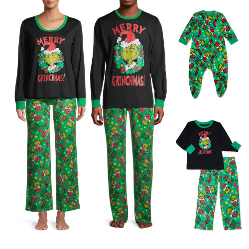 Autumn And Winter Christmas Parent-Child Outfits Family Cartoon Character Christmas Pajamas