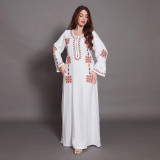 Muslim Women's Abaya Embroidered Abaya Dress Dubai Long Dress