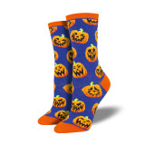 Halloween Creative Funny Pumpkin Jacquard Trendy Socks For Men And Women Mid-Calf Socks