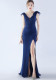Women Elegant Slit Formal Party Evening Dress