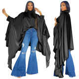 Women Fall Pleated Solid Shirt