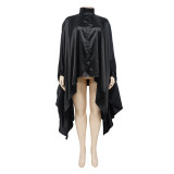 Women Fall Pleated Solid Shirt