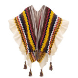 Women shawl blanket ethnic style cloak coat cloak scarf