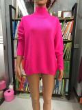 Women loose turtleneck sweater
