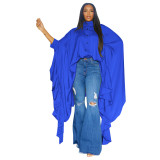 Women Fall Pleated Solid Shirt