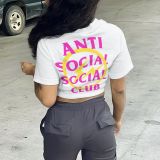 Women Short Sleeve Printed Txu