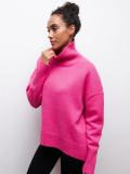 Women loose turtleneck sweater