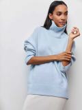 Women loose turtleneck sweater
