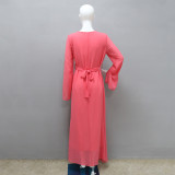 Women Dubai Arabian Beaded Abaya Dress