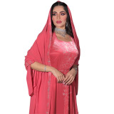 Women Dubai Arabian Beaded Abaya Dress