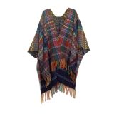 Women shawl blanket ethnic style cloak coat cloak scarf