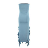 Summer strapless jellyfish sashes sexy dress women's clothing