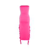 Summer strapless jellyfish sashes sexy dress women's clothing