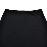 Autumn sexy trendy versatile slim solid color Bodycon long skirt for women