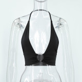 Summer women's sexy vest for women Basics sweet and cool solid color top