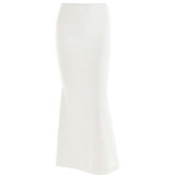 Autumn sexy trendy versatile slim solid color Bodycon long skirt for women