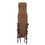 Summer strapless jellyfish sashes sexy dress women's clothing