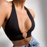 Summer women's sexy vest for women Basics sweet and cool solid color top