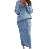 Fall and winter Women sweater and Skirt two-piece set