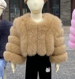 Children's Warm Patchwork Faux Fur Jacket