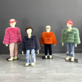 Children's winter warm Faux fur long sleeve jacket