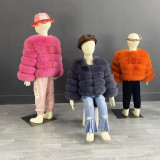 Children's winter warm Faux fur long sleeve jacket