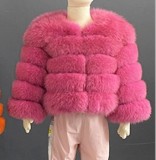 Children's winter warm Faux fur long sleeve jacket