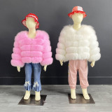 Children's winter warm Faux fur long sleeve jacket