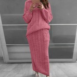Fall and winter Women sweater and Skirt two-piece set