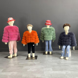 Children's winter warm Faux fur long sleeve jacket
