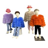 Children's winter warm Faux fur long sleeve jacket