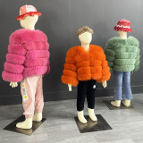 Children's winter warm Faux fur long sleeve jacket