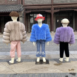 Children's Warm Patchwork Faux Fur Jacket