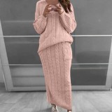 Fall and winter Women sweater and Skirt two-piece set