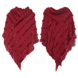 Women Fall and winter shawl Solid hooded knitting cape shawl sweater