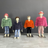 Children's winter warm Faux fur long sleeve jacket