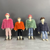 Children's winter warm Faux fur long sleeve jacket