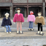 Children's Warm Patchwork Faux Fur Jacket