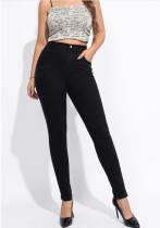 Women Casual Black Stretch Denim Pants Women Casual Black Stretch Denim Pants