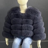 Children's winter warm Faux fur long sleeve jacket