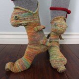 Women Knit Crocodile Christmas Crocodile Socks knitting Socks