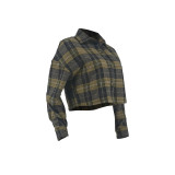 Women Fall and winter plaid shirt
