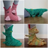 Women Knit Crocodile Christmas Crocodile Socks knitting Socks