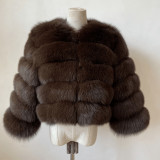 Children's winter warm Faux fur long sleeve jacket