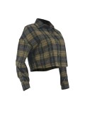 Women Fall and winter plaid shirt