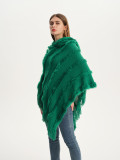 Women Fall and winter shawl Solid hooded knitting cape shawl sweater