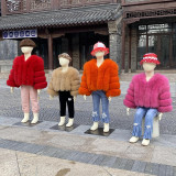 Children's Warm Patchwork Faux Fur Jacket