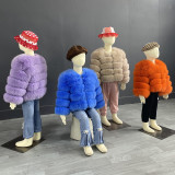 Children's winter warm Faux fur long sleeve jacket