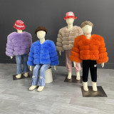 Children's winter warm Faux fur long sleeve jacket